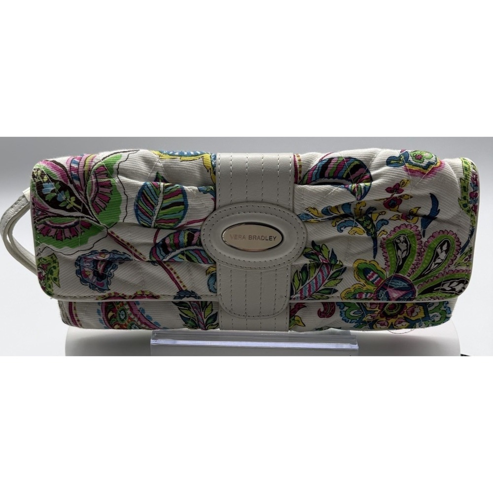 Vera Bradley Limited Edition Clutch Palm Beach Gardens Wristlet Rare Multi Color